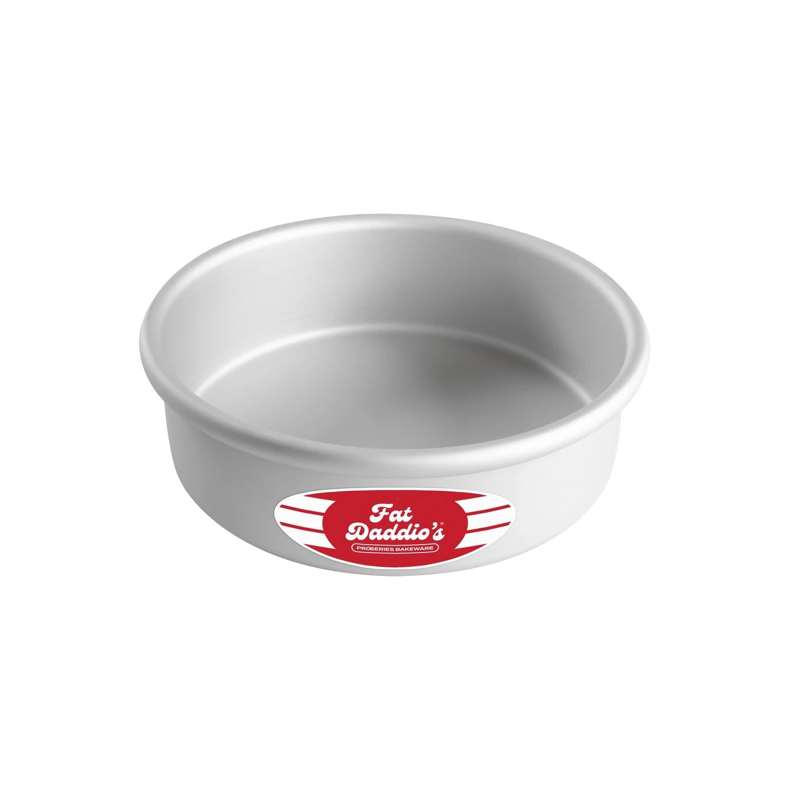 Fat Daddio's Anodized Aluminum Round Cake Pan, 7 x 2 Inch, Silver