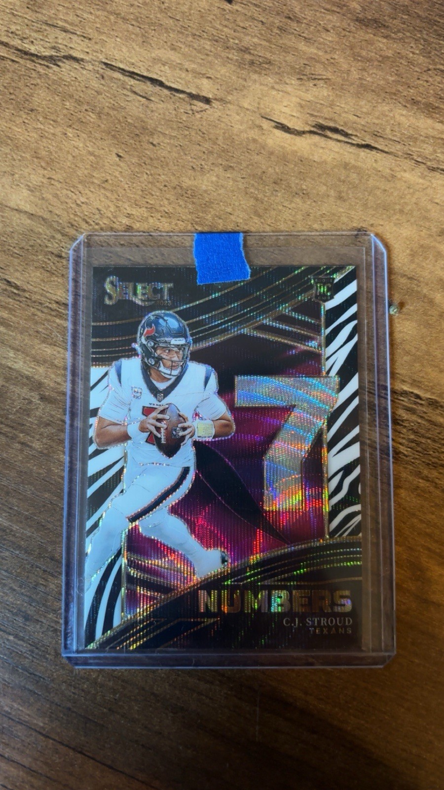 2023 Panini Select C.J. Stroud Rookie Numbers Zebra Prizm #NMB-CST Texans NFL
