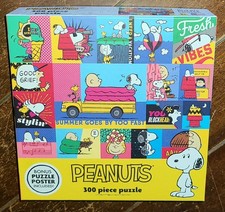 Rose Art 300pc PEANUTS VIBES 24in x 18in Puzzle w/Poster 8675ZZF