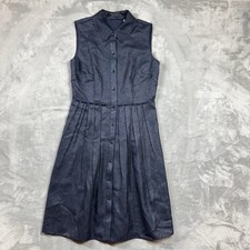 elie tahari Party dress Sleeveless Collard Metallic Sz 2