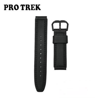CASIO PRO TREK echt schwarz Uhrenlederarmband Band 10340841 für PRX-2000L-1JF