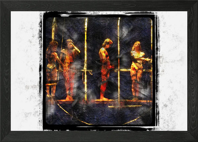Aerial acrobats at circus Framed Wall Art Poster Canvas Print Picture