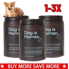 1-3xDog Is Human Daily Multivitamin Dog Health &wellness Beef Flavor 60pcs- US