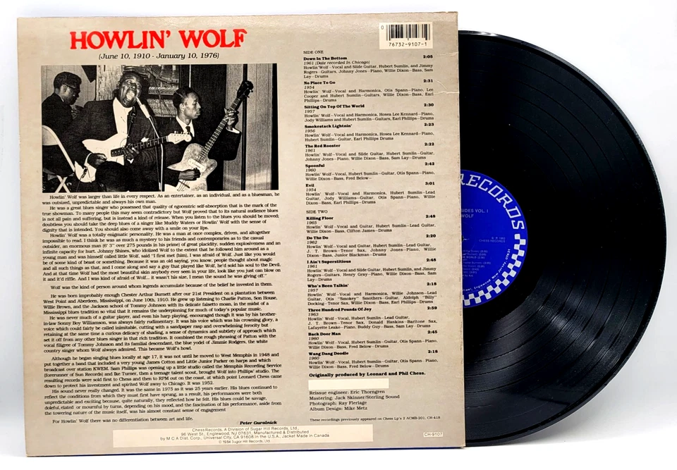 HOWLIN' WOLF - HIS GREATEST HITS VOLUME ONE - SOUL LP RECORD CHESS RECORDS - Image 2 of 2
