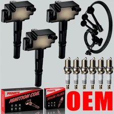 Brand 3X OEM Ignition coil & Iridium Spark plugs & Wires For Toyota Tacoma 3.4L