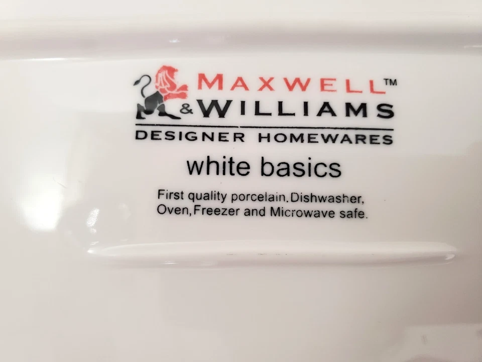 Сервировочное блюдо Maxwell Williams White Basics цирковые прямоугольные ребра 13 дюймов - Изображение 4 из 4