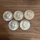 1968 Kennedy Half Dollar Lot - 5 Coins 40% Silver