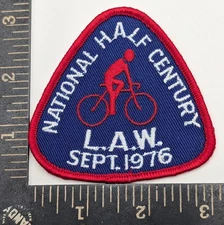 LAW National Half Century Patch Sept 1976 League of American Wheelmen Bike Ride