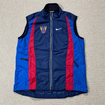 Nike Weste Damen Große UK 12 14 Blau Laufen USA Leichtathletik Olympia Weste