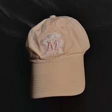 Girls Pink Cap With M Embroidery