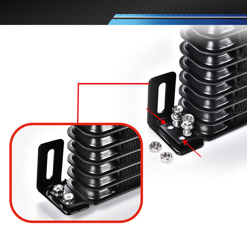 Earls UltraPro Oil Cooler - Black - 19 Rows - Wide Cooler - 10 O-Ring Boss Female Ports 419ERL - Foto 10