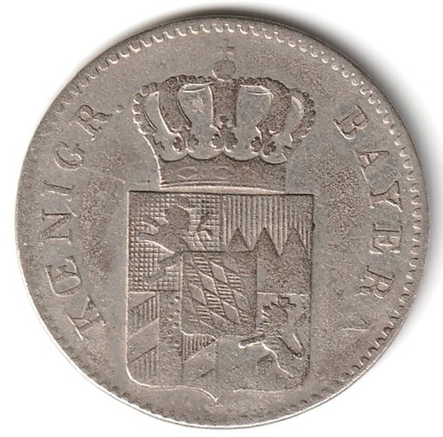 1844 Stati tedeschi Baviera 3 incrociatori bassa coniazione argento bello spedizione gratuita - Foto 2 di 2