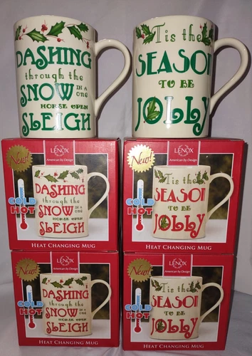 Lenox Heat Changing Mugs Set Of 4 Brand New In Boxes