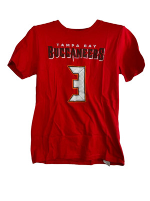 Team Apparel Jugend Tampa Bay Buccaneers Winston Kurz Arm T-Shirt, Rot, L 14/16