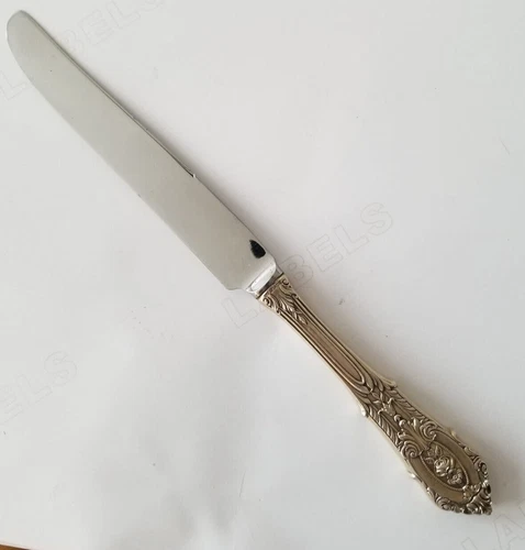 Sterling Silver Dinner Knife Wallace Silver Rose Point Pattern ~ Size: 9"
