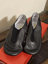 NEW Capezio Show Stopper Jazz Split Sole Leather Dance Shoe Childs Black CP05C