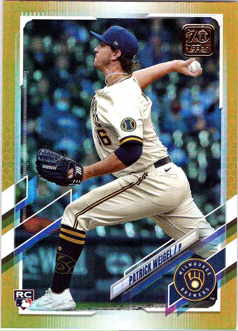 2021 Topps Update Gold Foil #US31 Patrick Weigel Milwaukee Brewers