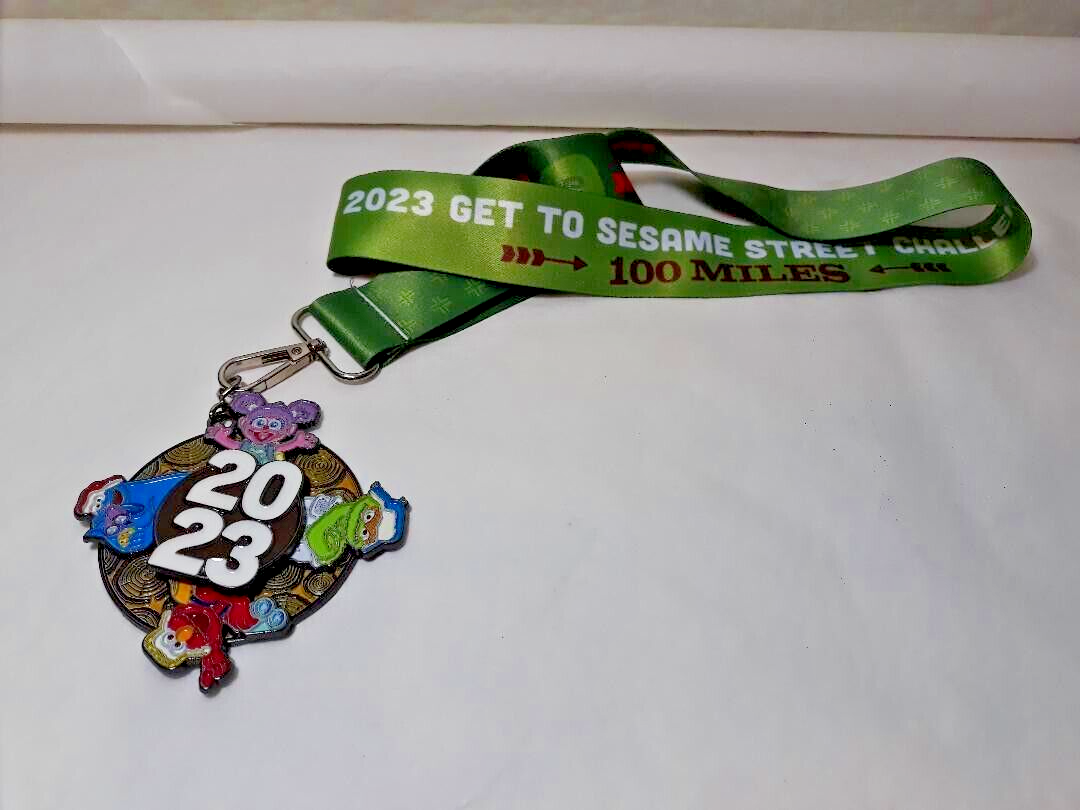 Get to Sesame Street Challenge 2023 Medal VRC Virtual Running 100