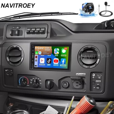 For Ford E-250 E-350 2009-2014 Apple Carplay Radio Android 15 GPS Stereo 2+64GB