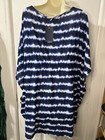 Nautica Mesh Swim Caftan style Cover up Navy Blue Sz Large NWT $68