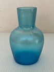 Vintage Unmarked Fenton Blue Iridescent Celeste Art Glass Vase 6"