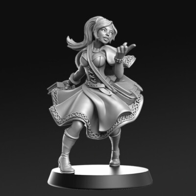 Elisa - Wizard Apprentice Miniature D&D Tabletop RPG Role Playing 