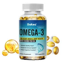 OMEGA-3 Fish Oil Capsules-Support Triple Strength of Heart, Brain and Joints