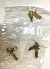 25 pr.-#10 Solid Brass Outlet Cover / Light Switch Bolts (screws)