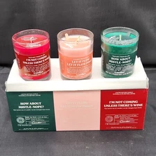 CANDIER Ryan Porter Mini Holiday Candle Set NEW Limited Ed Wine Themed Soy Blend