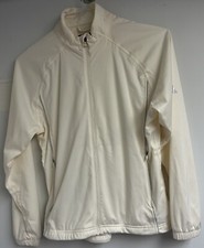 BRAND NEW ADIDAS CLIMAPROOF JACKET SIZE S WOMENS WHITE WINDBREAKER FULL ZIP