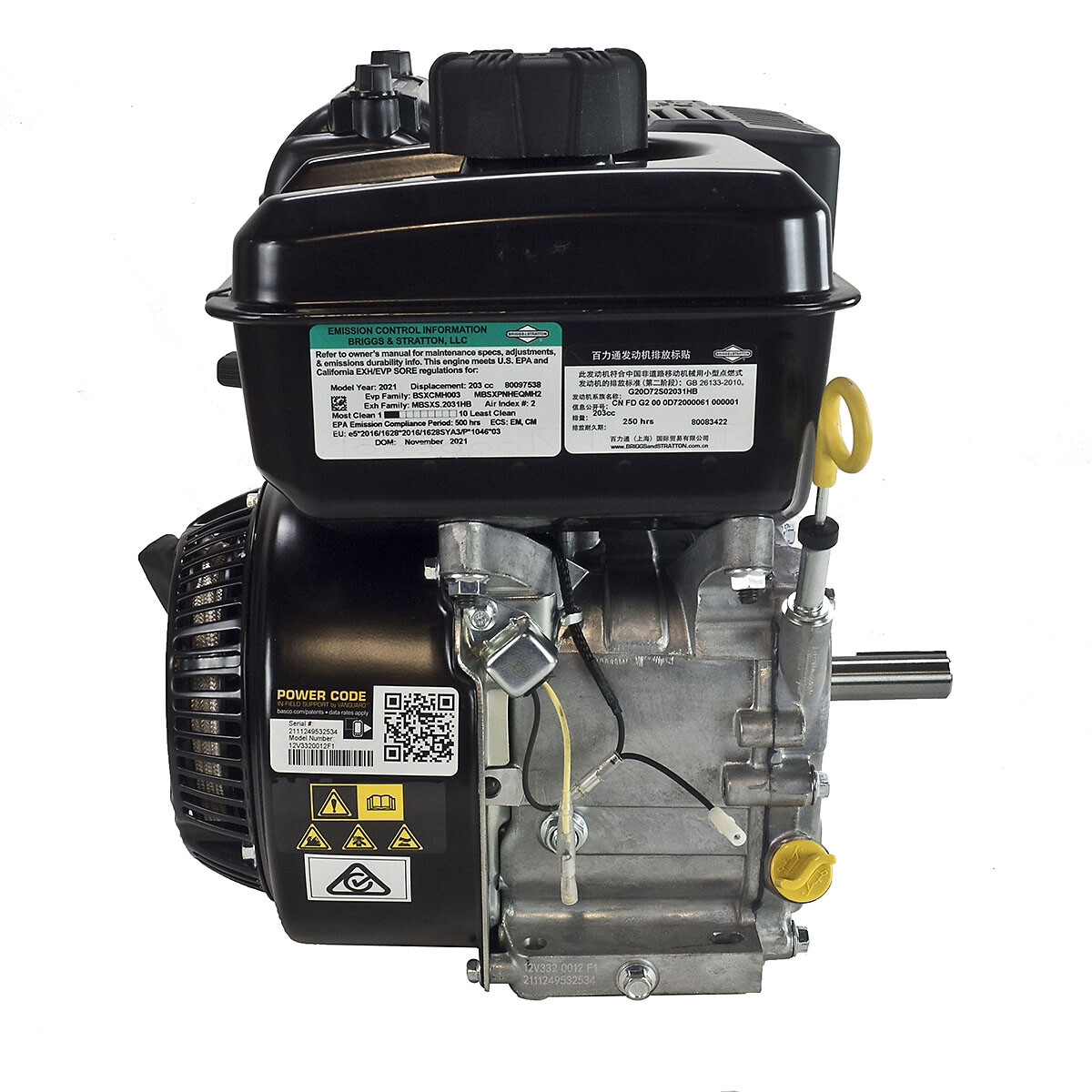 Briggs & Stratton 6.5hp Vanguard Engine 200 Series 3/4