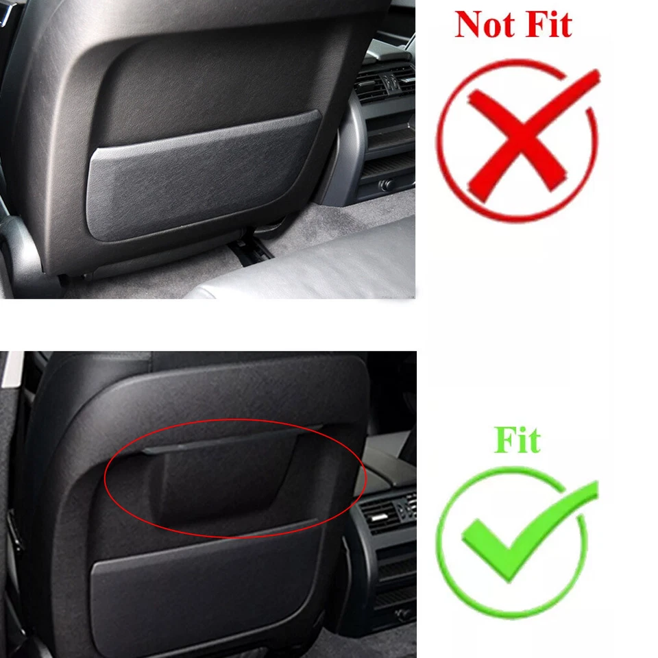 Black Front Seat Back Panel Cover For BMW F01 F02 X5 F15 X6 F16 F10LCI F18LCI - Image 2 of 4