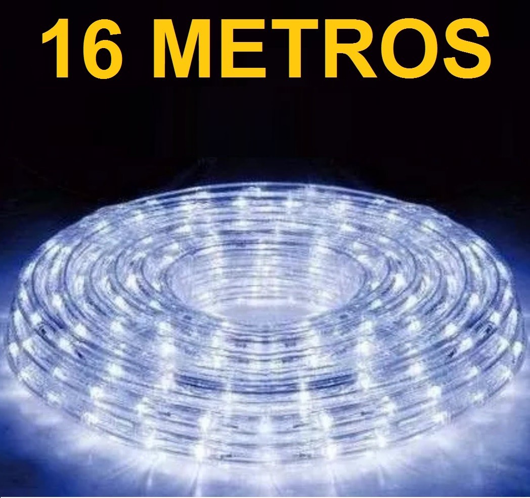 TIRA DE LUZ LED MANGUERA LUZ BLANCA RGB NAVIDAD FIESTA16m Metros 8...