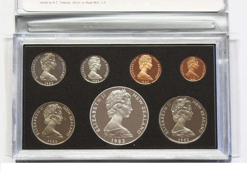 New Zealand - 1983 - Silver Proof Coin Set --  Anniversary of NZ Coinage - Image 2 of 2