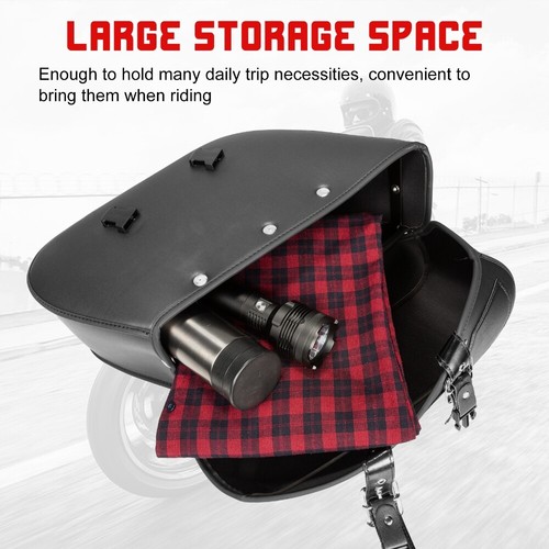 Motorcycle Saddlebag Side Pannier Waterproof Saddle Bags Luggage Universal - Picture 6 of 12