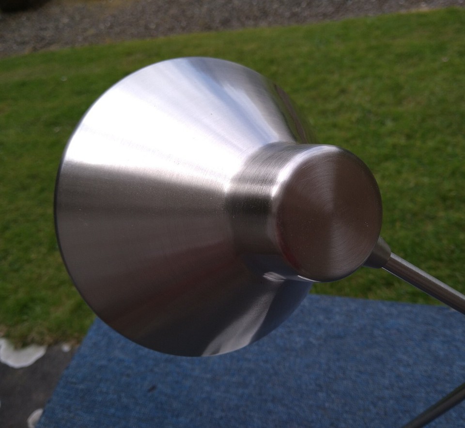 Habitat Bobby Adjustable Angle Poise Desk Lamp Table Lamp Brushed