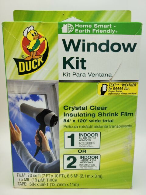 Duck Brand Shrink Film Window Insulation Kit, Indoor, 84 in. x 120 