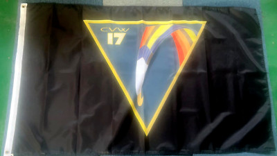 USN CVW-17 Carrier Air Wing Seventeen 3x5 ft Single-Sided Flag Banner