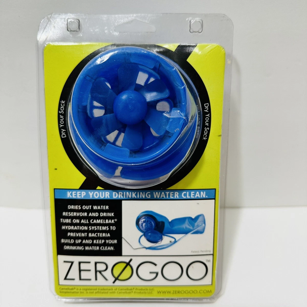 Zero goo Dryer For Water Pack Hydration reservoir Systems Camping Biking