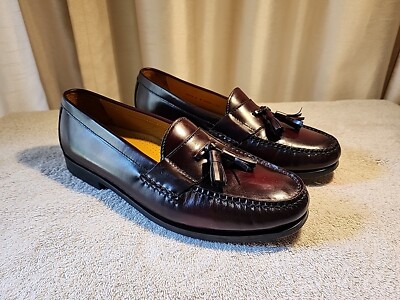 Cole Haan NikeAir Men's Sz 10M Dark Burgundy Leather Pinch Tassel