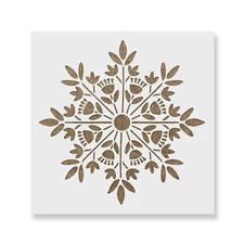 Scandinavian Snowflake Stencil - Durable & Reusable Mylar Stencils