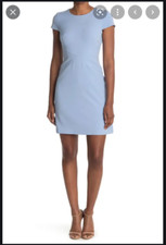 ELIZA J CAP SLEEVE LIGHT BLUE SHIFT DRESS  sz 10