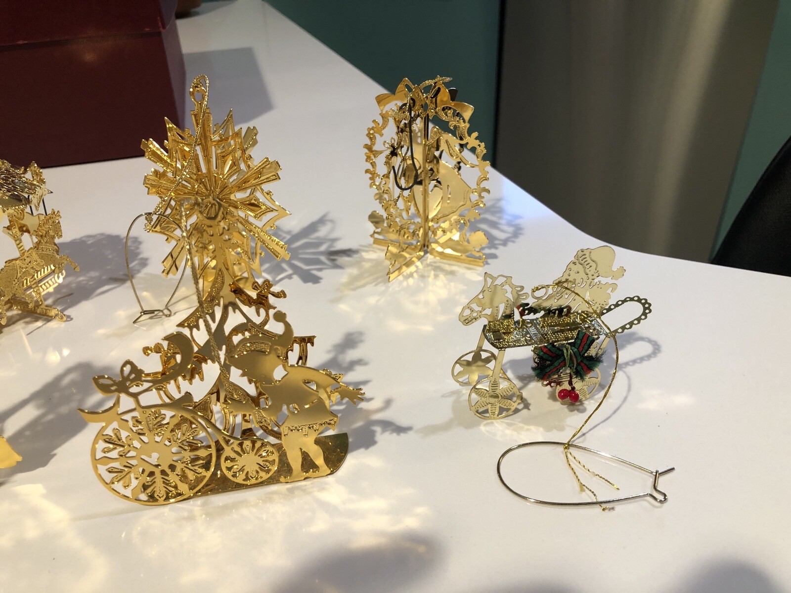 DANBURY MINT CHRISTMAS ORNAMENTS BOXED SET GOLD eBay