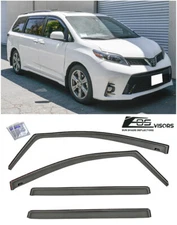 For 11-20 Toyota Sienna In-Channel Side Vent Window Visors Rain Guard Deflectors