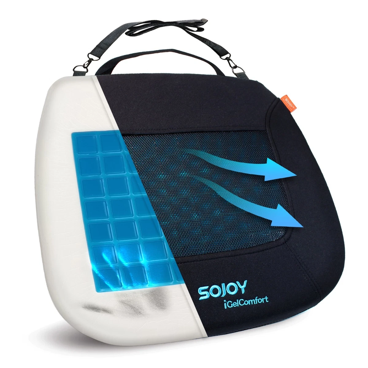 Car Seat Cushion with Memory Foam and Cooling Gel Office Home