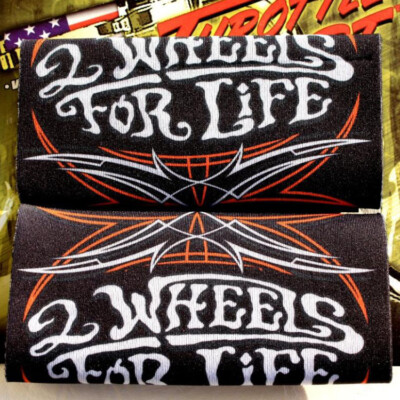 Biker Motorrad 2 Wheels 4 Life Pinstripes Griff Lenker Gas Throttle Grip Cover
