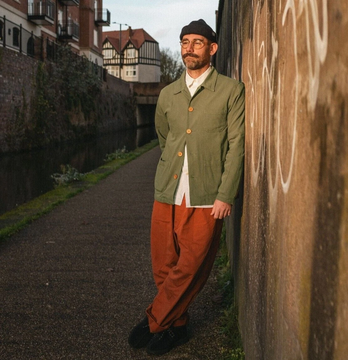 French Chore Jacket Herringbone Washed Cotton - 60s Style Vintage - Army Green
Opens in a new window