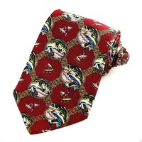 Bass Fishing Mens Necktie Jon Wright Artist Fish Fisherman Gift Silk Tie Bass Fishing Mens Necktie Jon Wright Artist Fish Fisherman Gift Silk Tie
