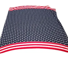 Flag Scarf Womens Red White Blue Stars and Stripes 4th of July Patriotic USA