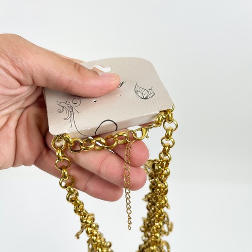Gold Multi Cobra Snake Chain Necklace Y & L Jewelry Halloween Costume - Picture 5 of 10